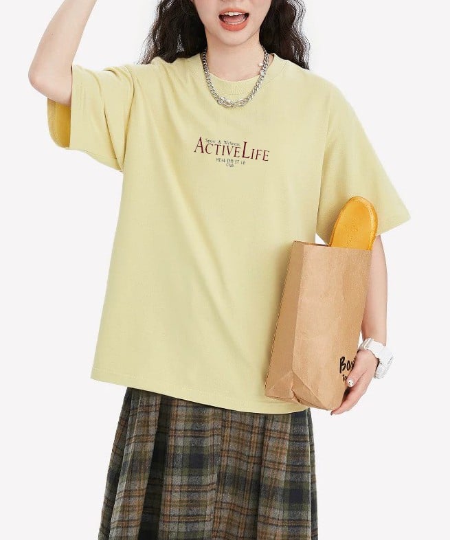 現貨 韓系夏季涼感簡約棉T 英文款 男女裝 情侶裝