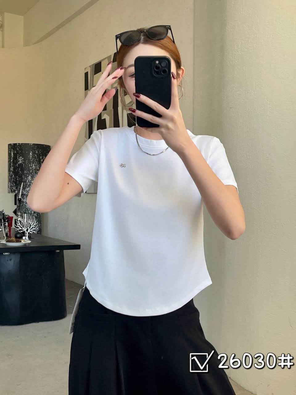 🤍 Daily wear | 韓系簡約修身彈力螺紋棉上衣