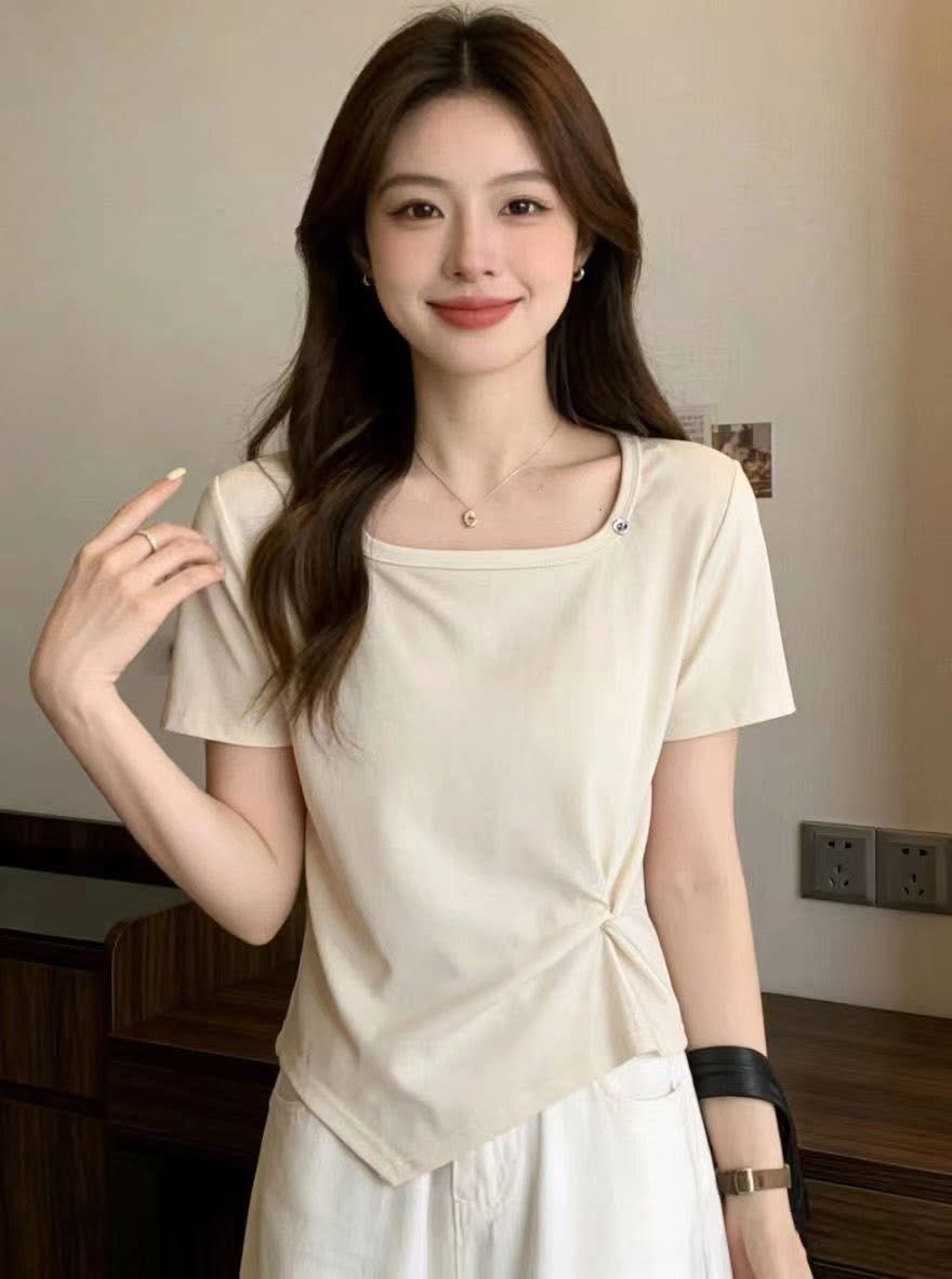現貨 ✨韓系方領收腰造型TOP