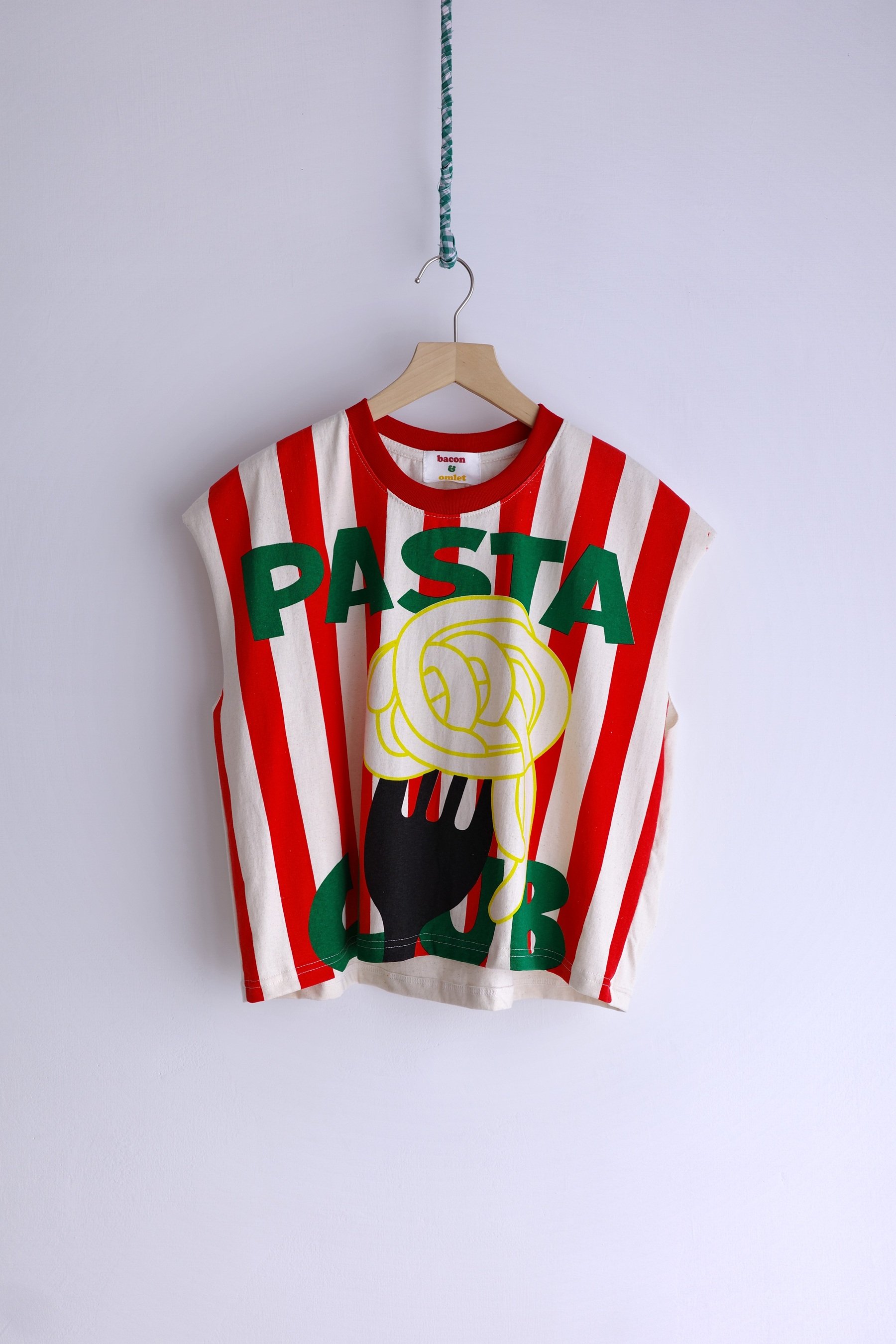 𓏭義大利麵復古塗鴉法式袖T-shirt