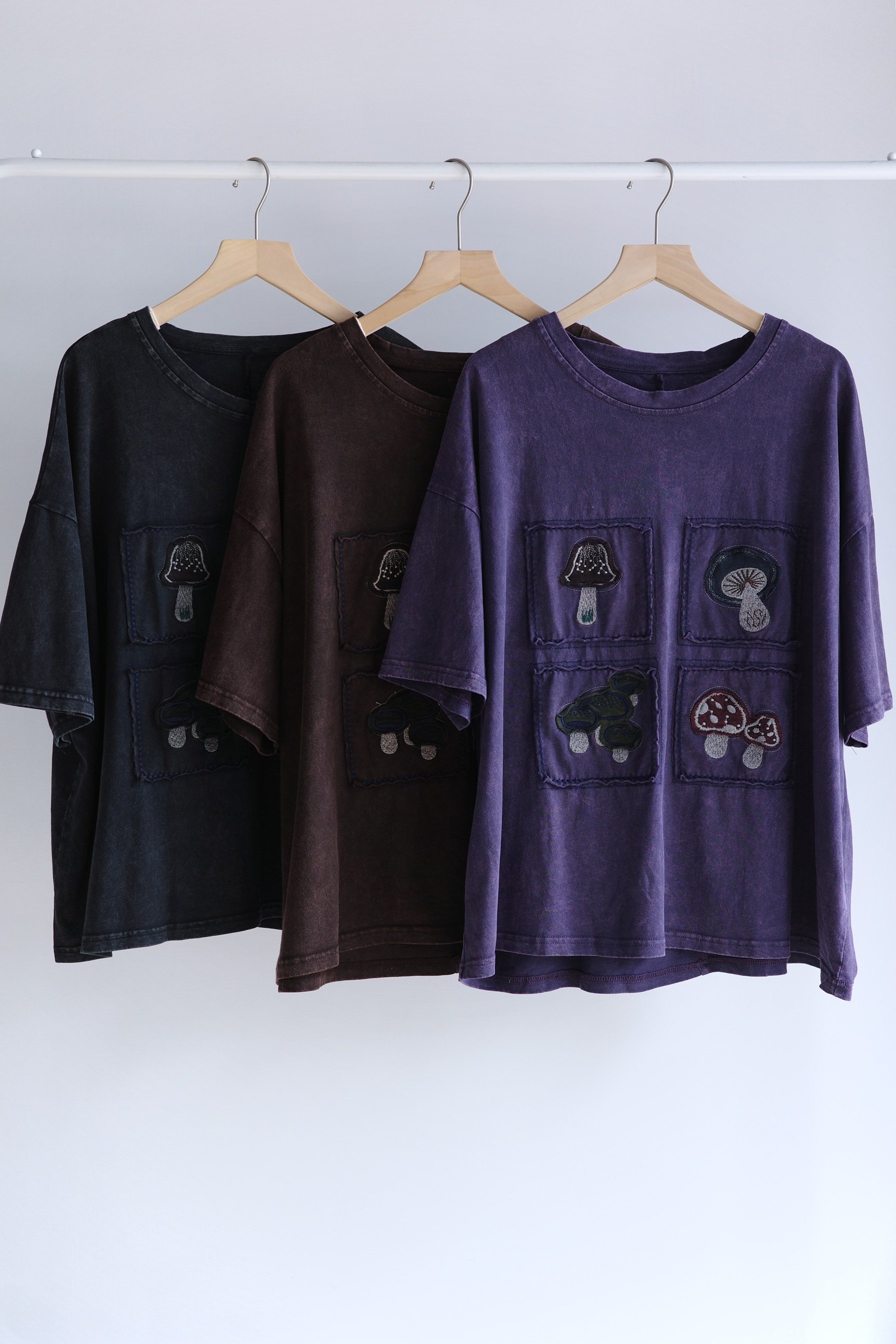 𓏭小蘑菇刺繡洗舊Ｔ