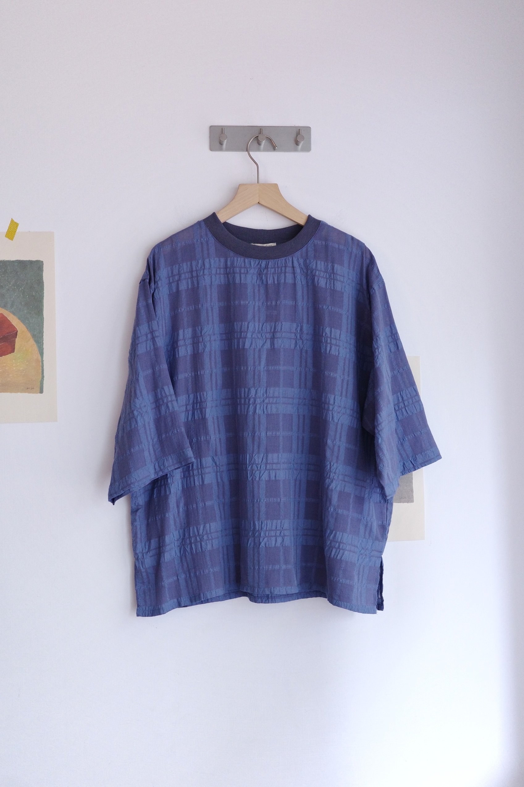 凹凸格織紋清透簡約上衣