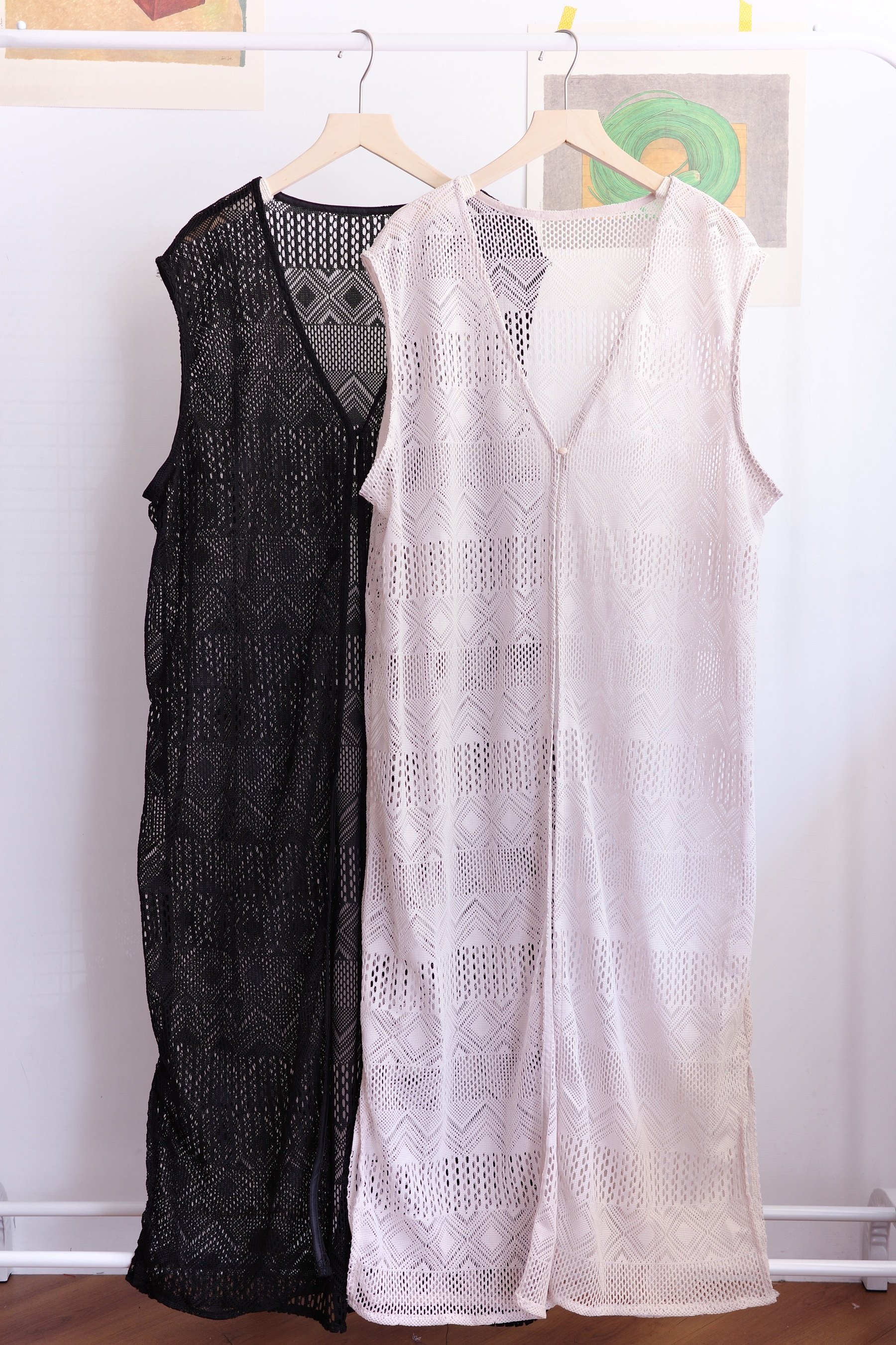 菱格鏤空洞洞長背心