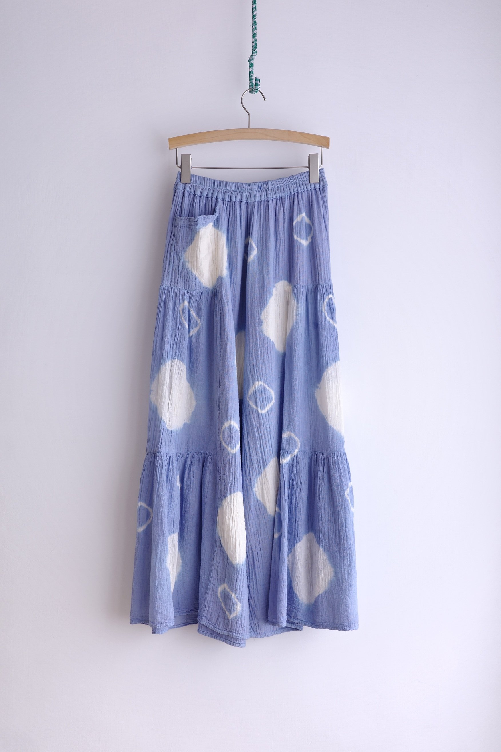 𓏭波點手染層次拼接寬褲