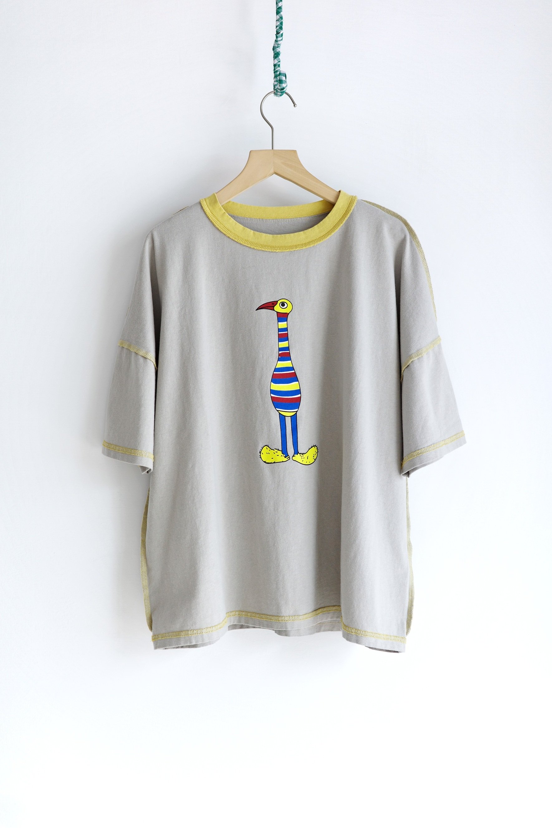 𓏭穿條紋的鳥車線T-shirt