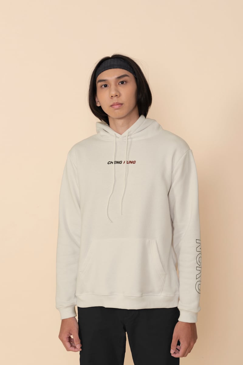 NCKU 小字款帽Ｔ－米色