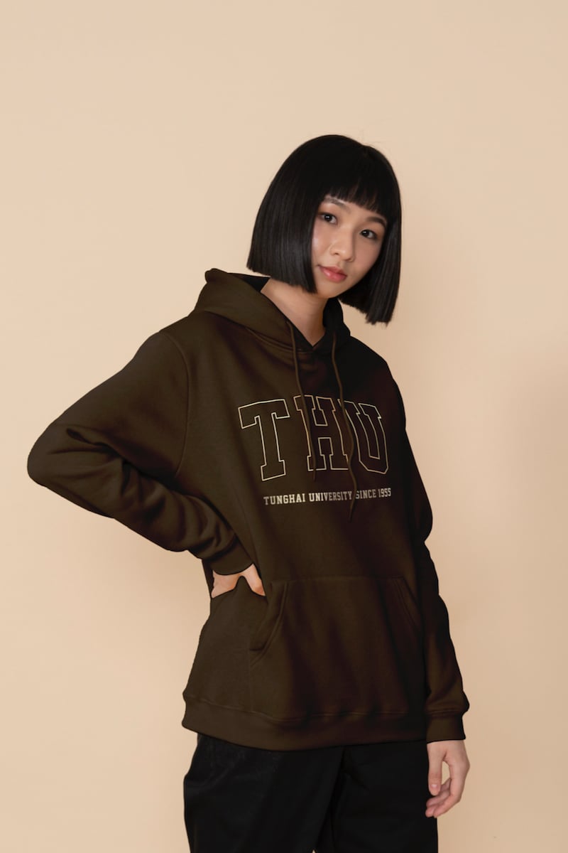 THU 經典帽Ｔ－褐色