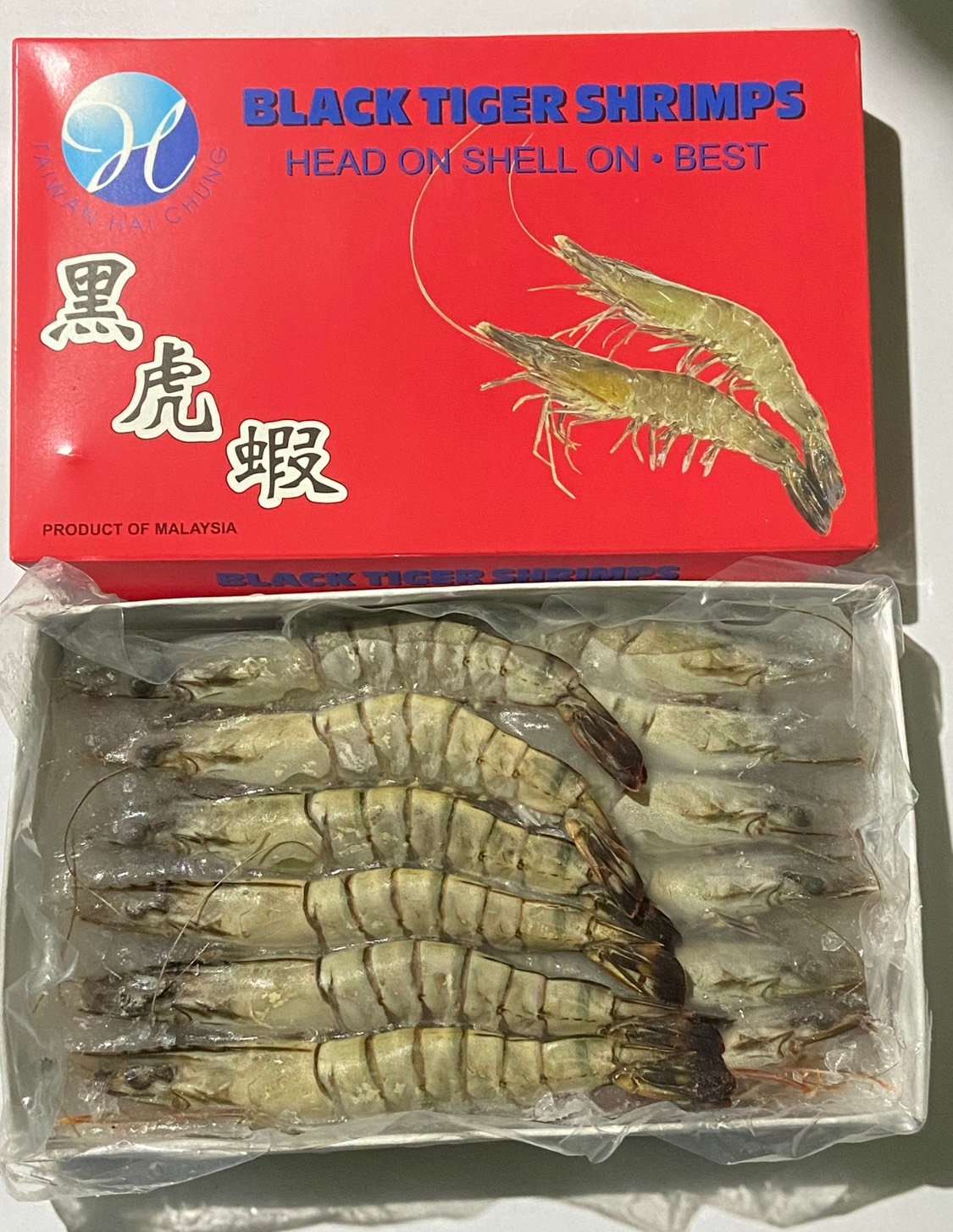 最新到櫃重磅黑虎蝦/350克