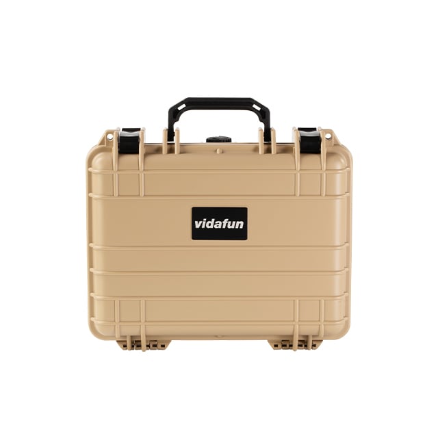 Vidafun V12 防水氣密抗撞提把收納工具箱 沙黑色