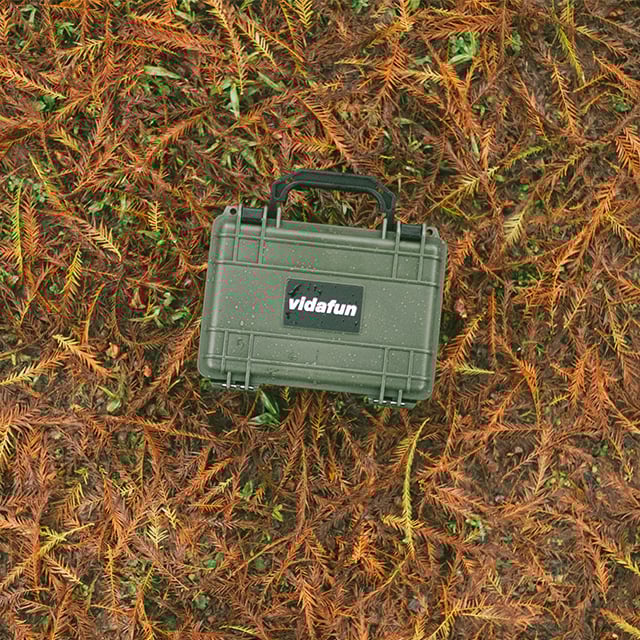 Vidafun V07 隨行防水氣密抗撞提把收納盒 綠黑色