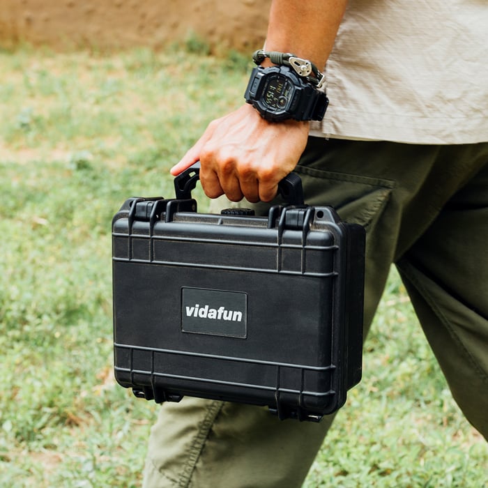 Vidafun V10 隨行防水氣密抗撞提把收納盒 黑色