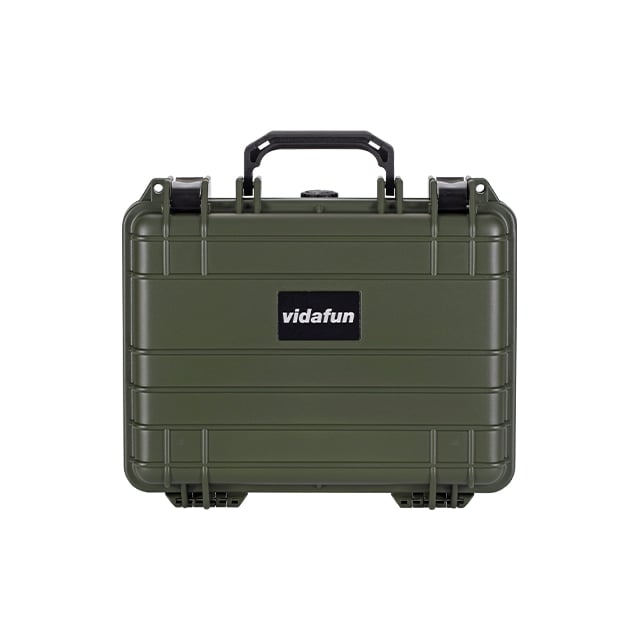 Vidafun V12 防水氣密抗撞提把收納工具箱 綠黑色