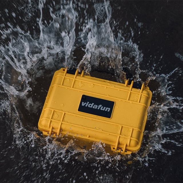 Vidafun V07 隨行防水氣密抗撞提把收納盒 黃黑色