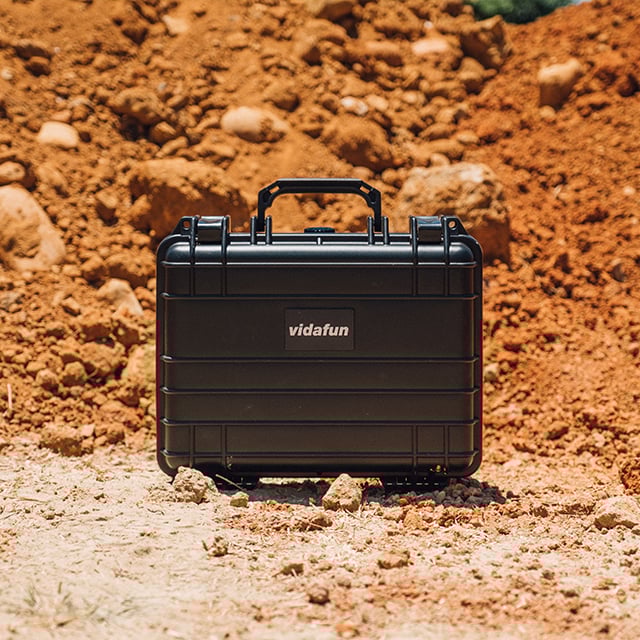 Vidafun V12 防水氣密抗撞提把收納工具箱 黑色