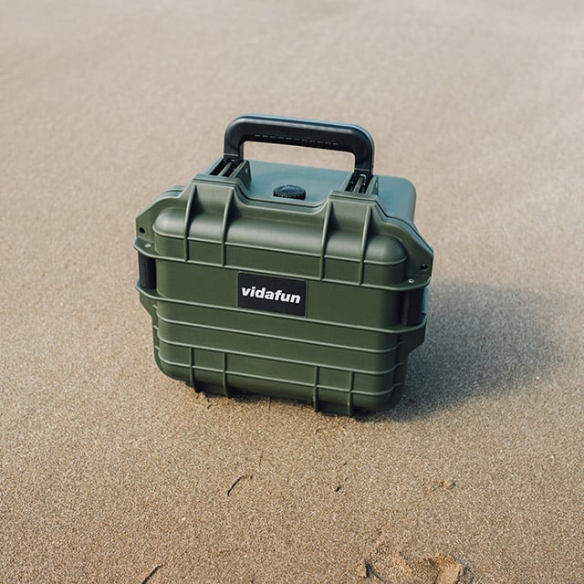 Vidafun V09 防水氣密抗撞提把收納箱 綠黑