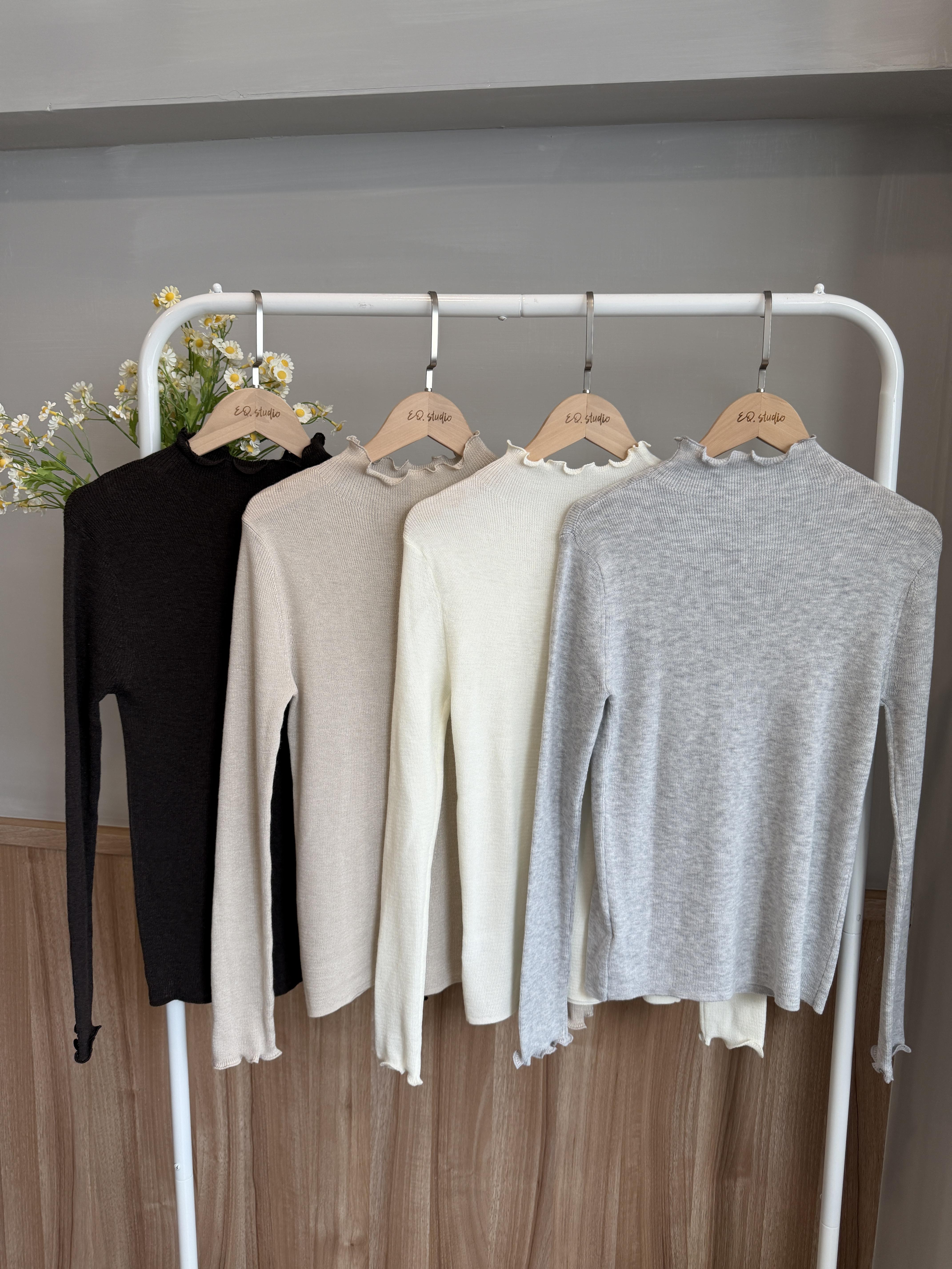 薄款羊毛捲邊上衣