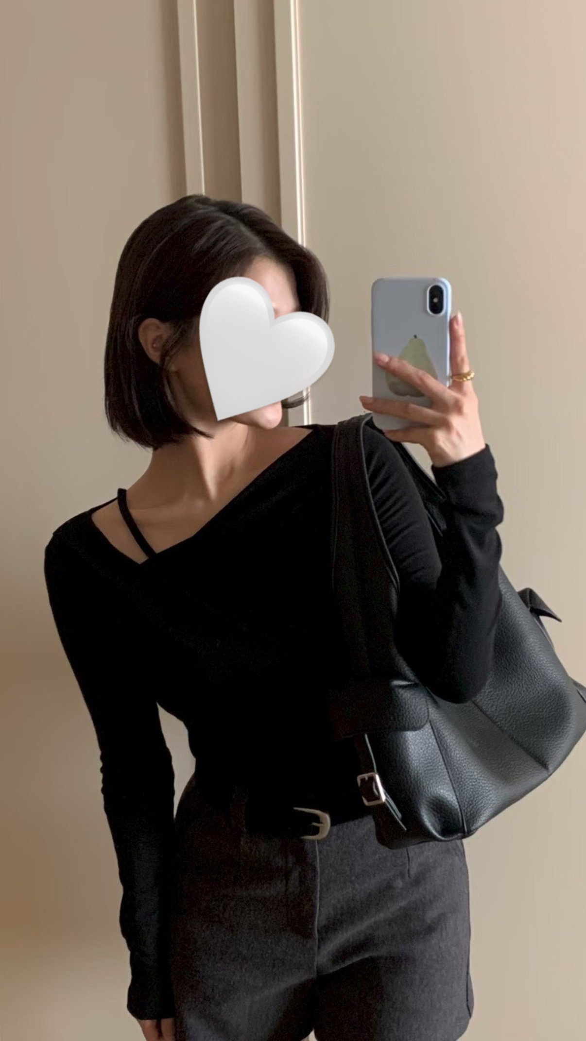 斜肩抓皺上衣 6 color