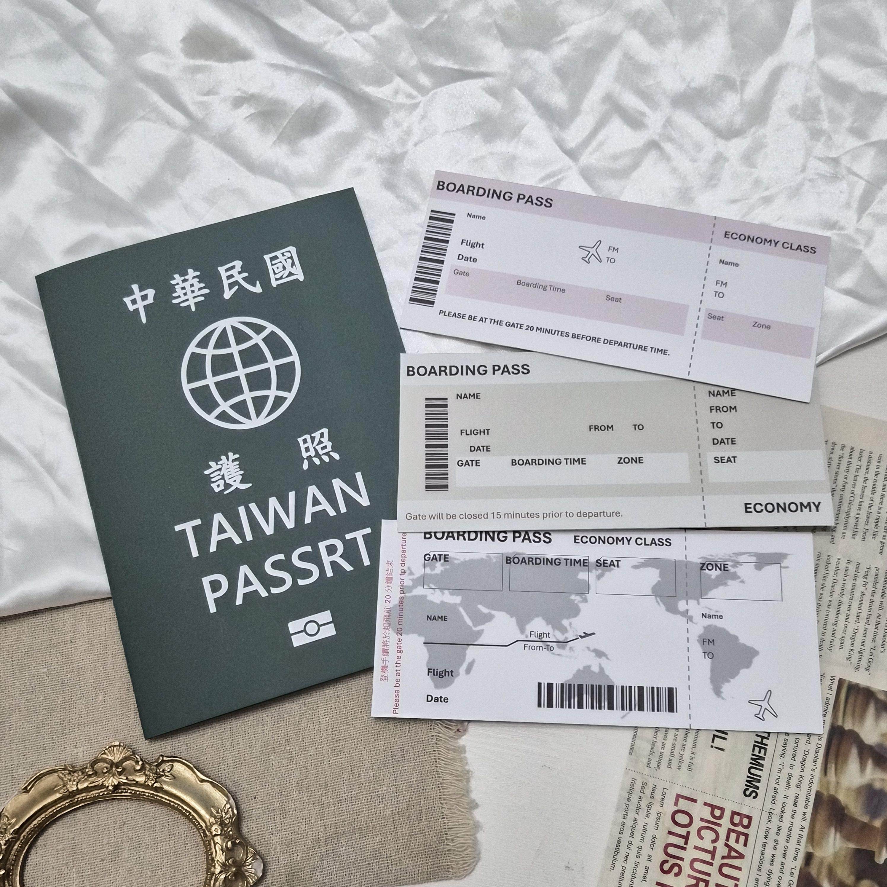 【現貨】護照機票手工卡片｜空白款 旅行卡片 送禮首選