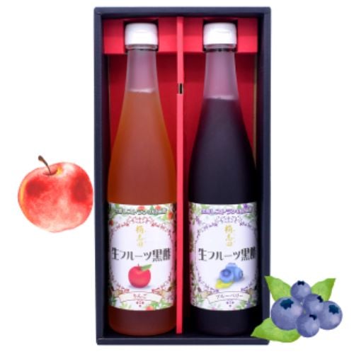 鮮果黑醋精美禮盒2入組-藍莓+蘋果