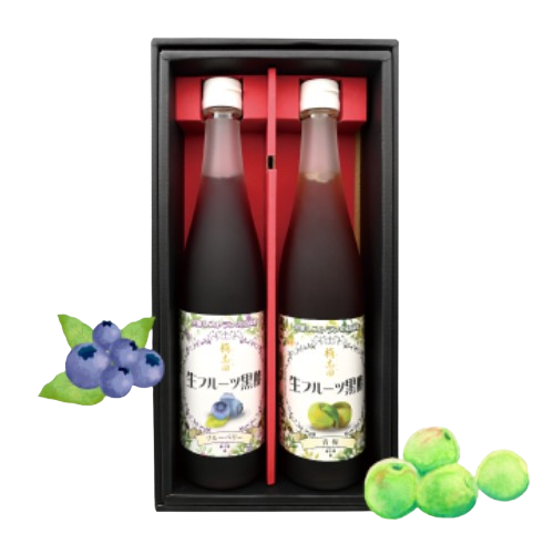 鮮果黑醋精美禮盒2入組-藍莓+青梅