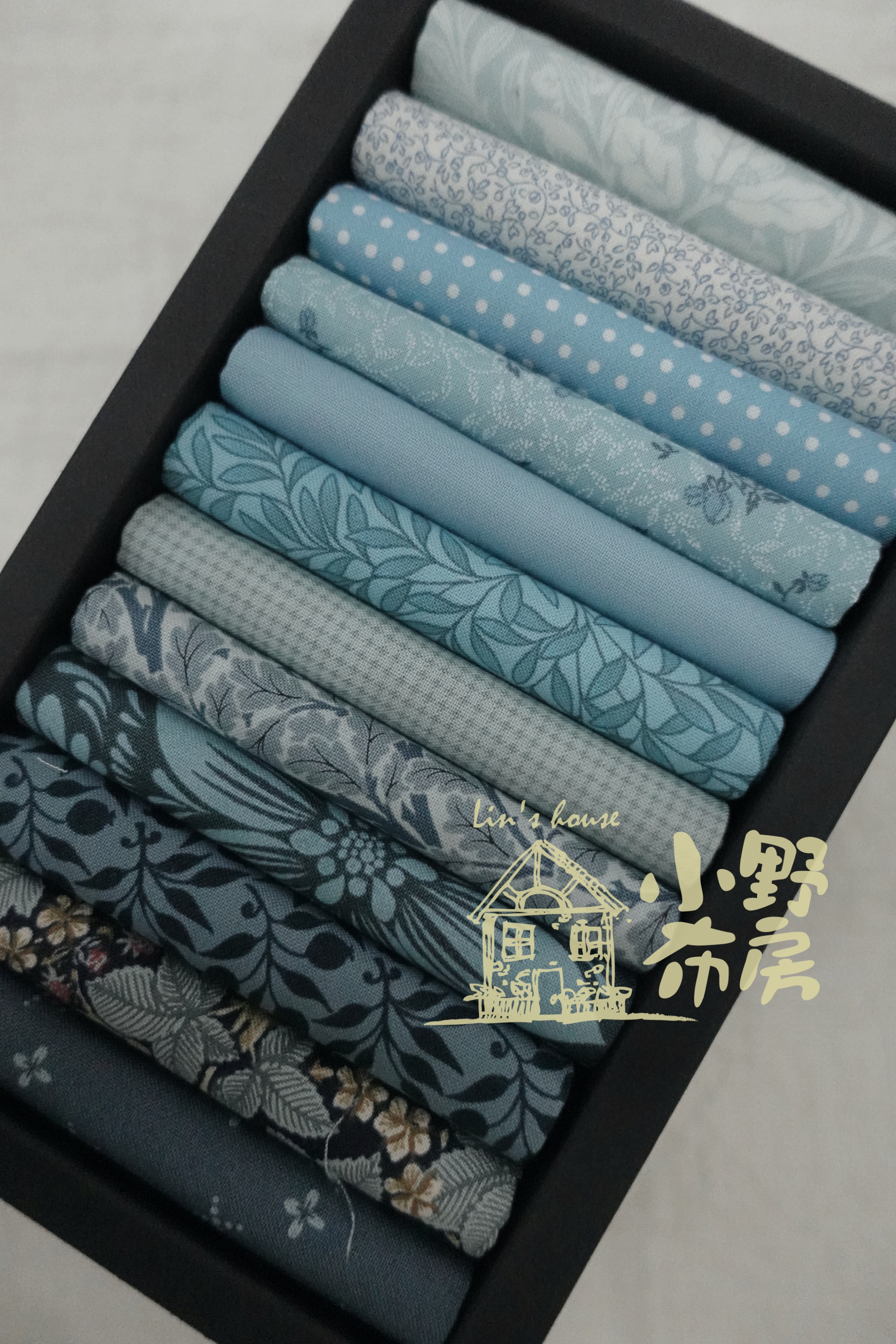 和諧舒適藍綠色套布