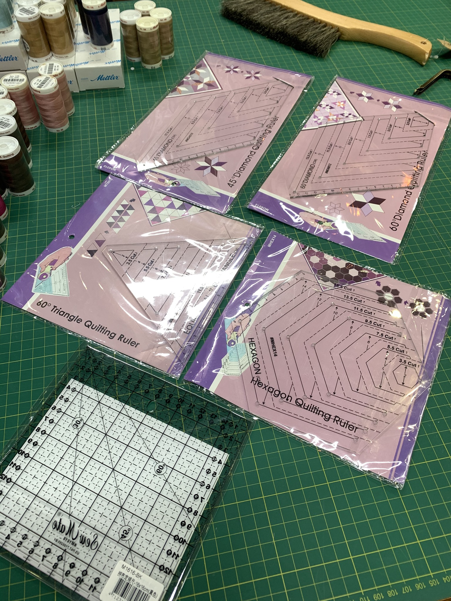 拼布裁切工具【五件套快速拼接角度尺】