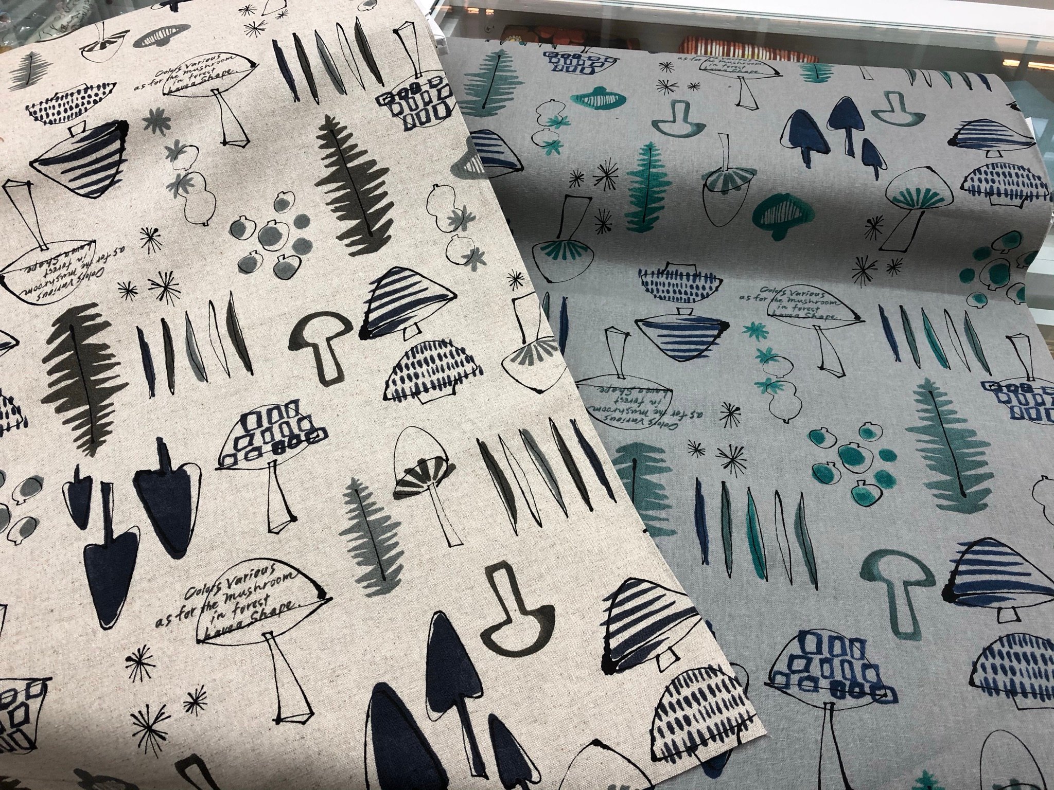 日本棉麻布蘑菇森林