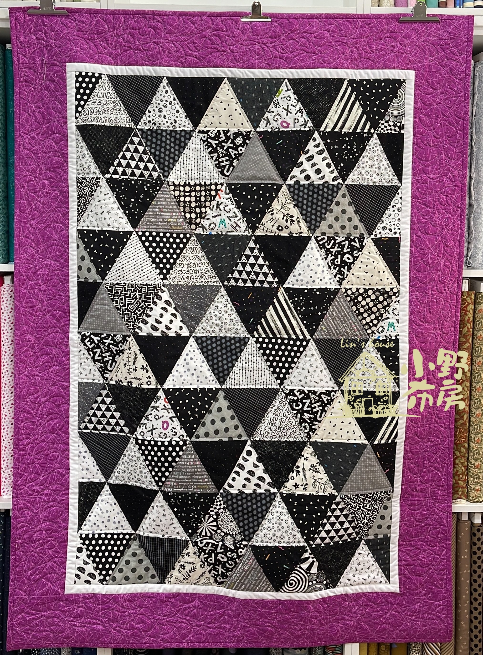 【機縫課程】時尚幾何拼布被