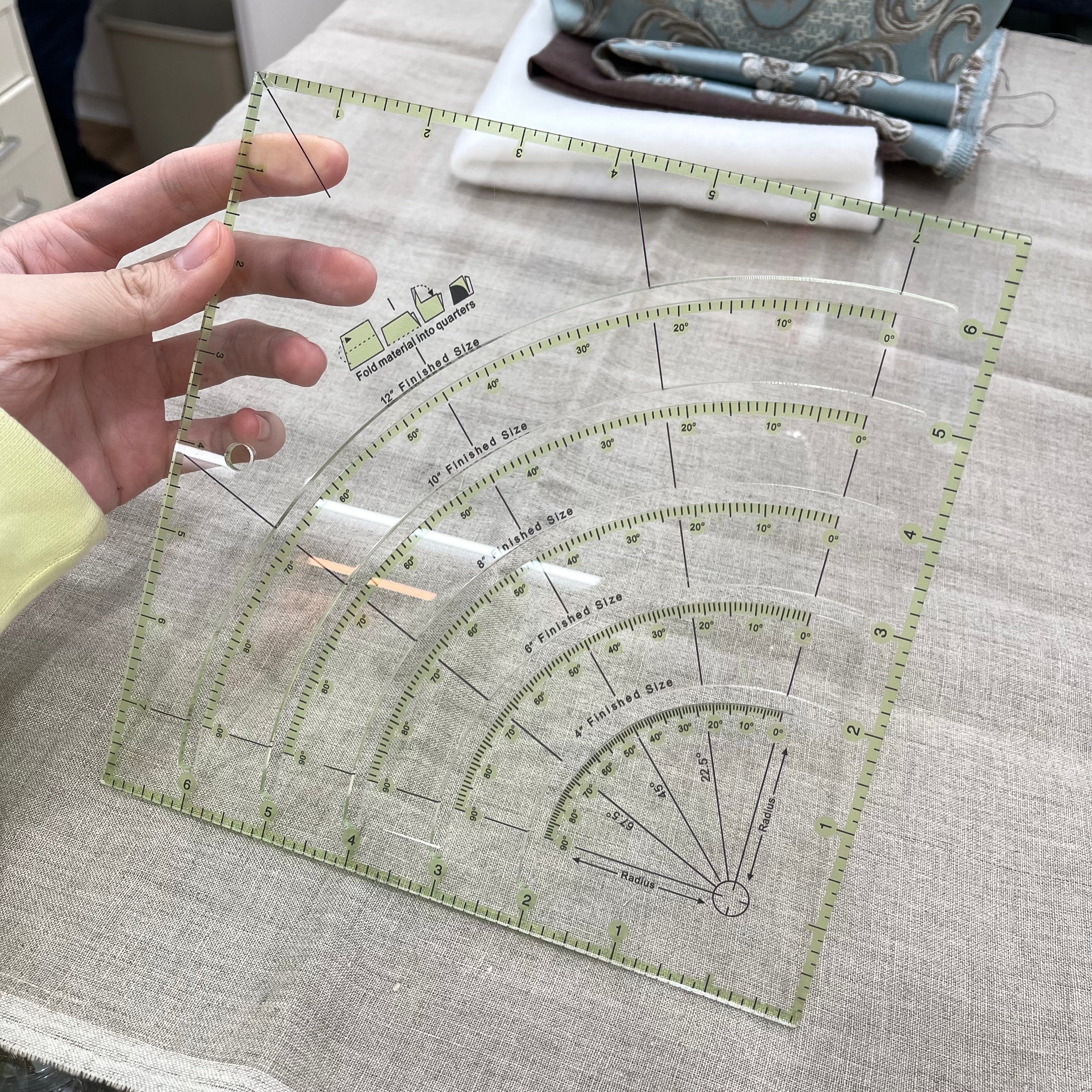 拼布裁切工具-圓型裁切尺（英吋）