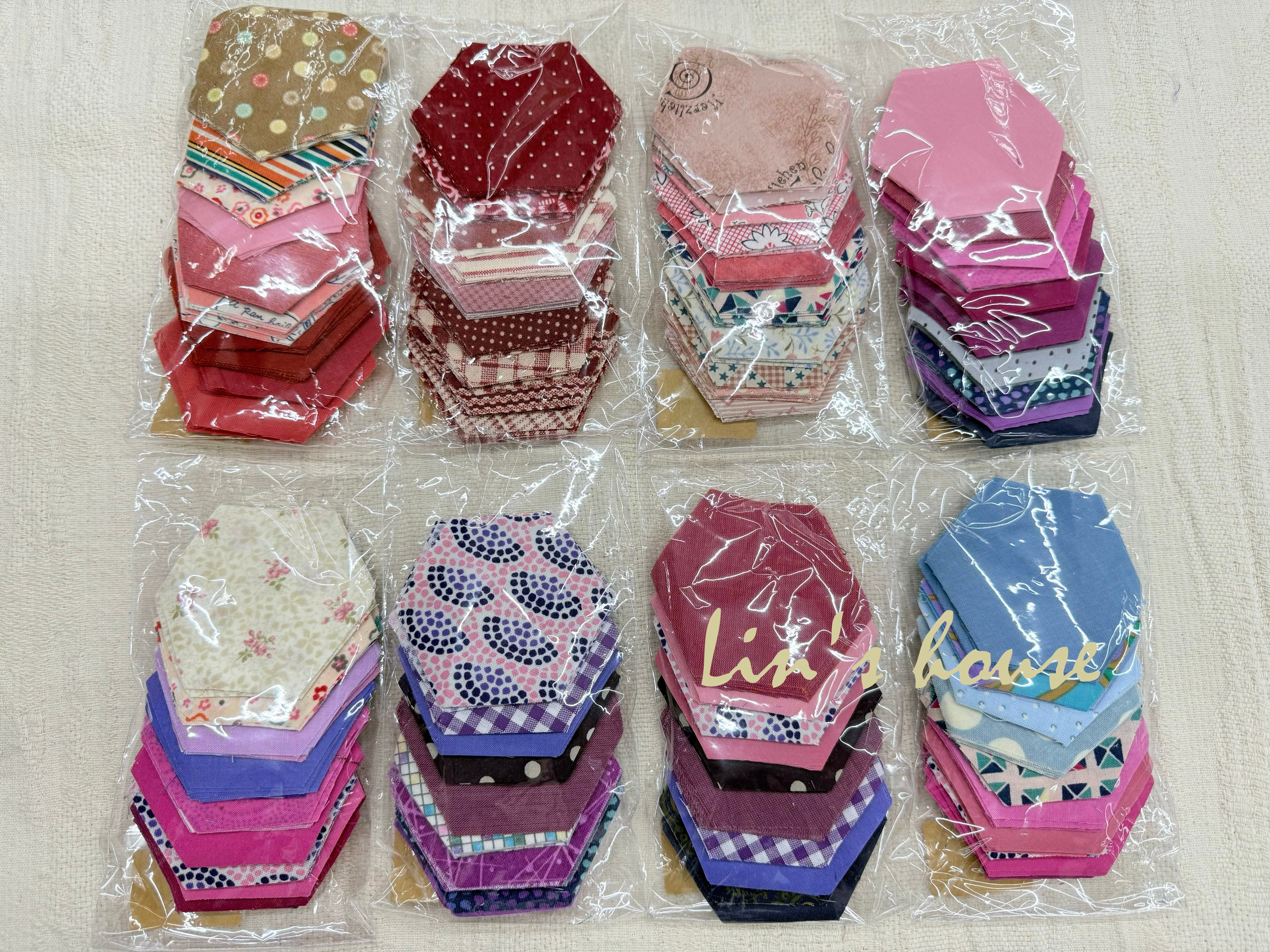 六角形配色布片（隨機出貨）