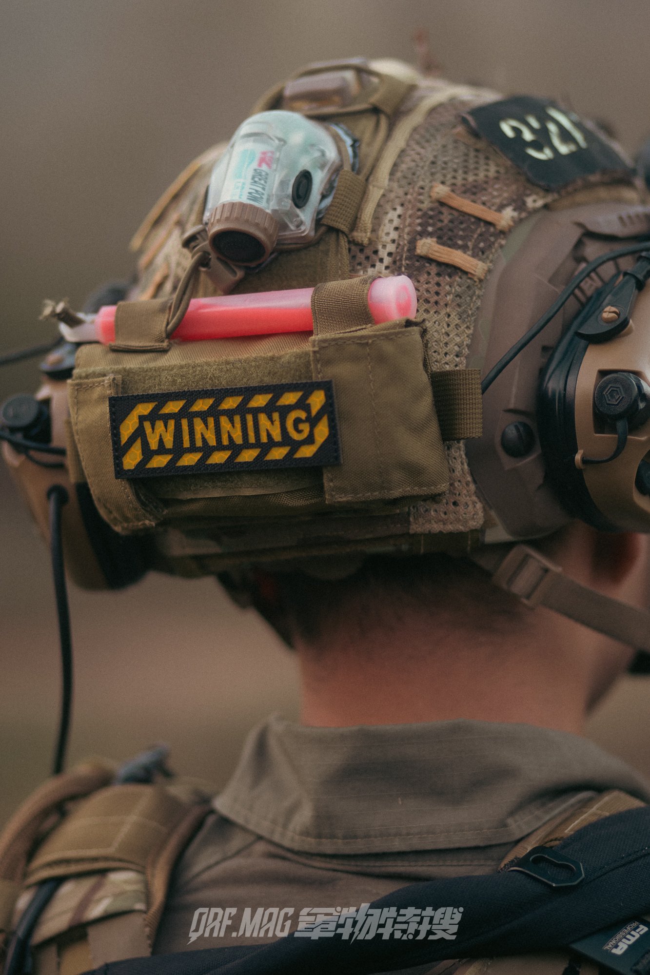 警告WARNING/勝利WINNING 雷射切割反光士氣章