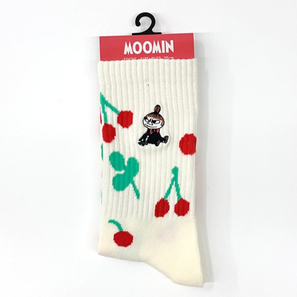 Moomin小不點櫻桃刺繡長襪