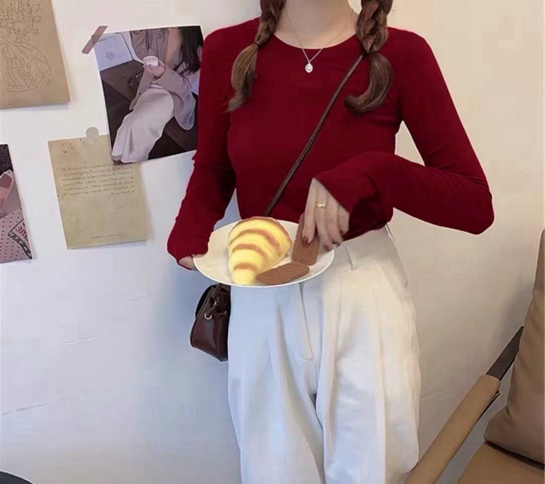 百搭圓領莫代爾棉上衣