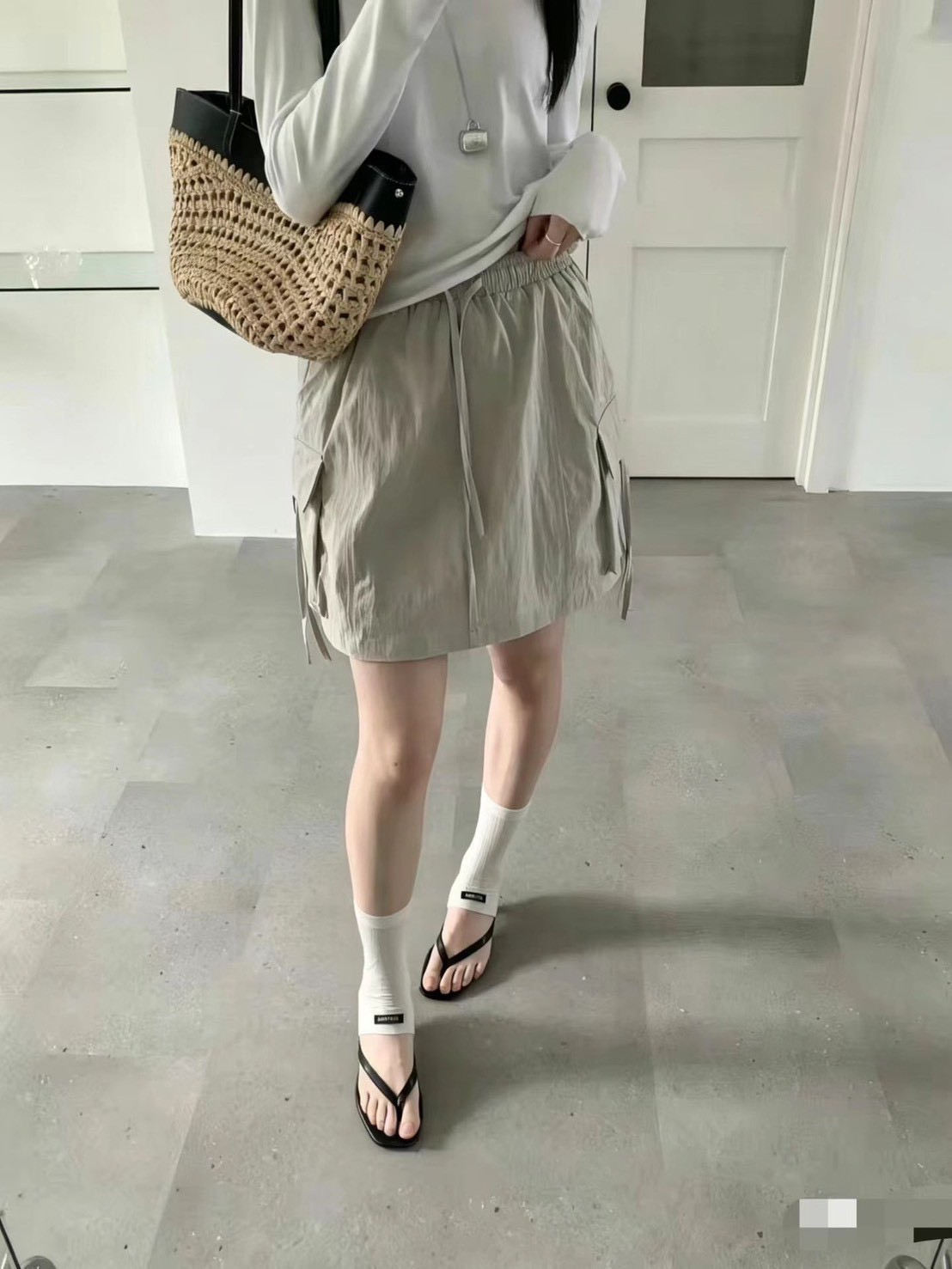 工裝口袋尼龍短裙 工裝口袋尼龍短裙