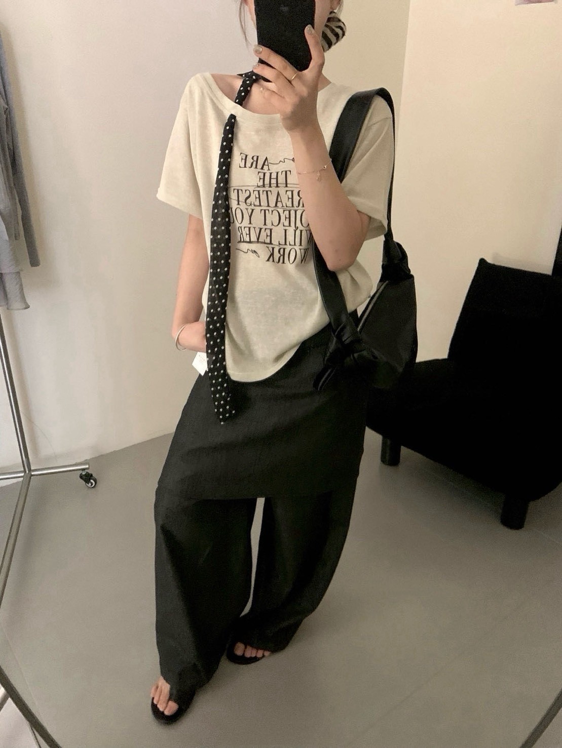 波點絲巾印花Tee
