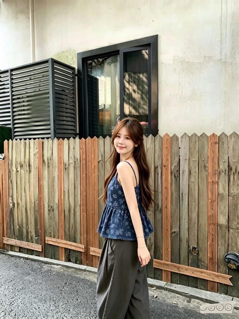 小花牛仔吊帶背心(單穿/疊穿)