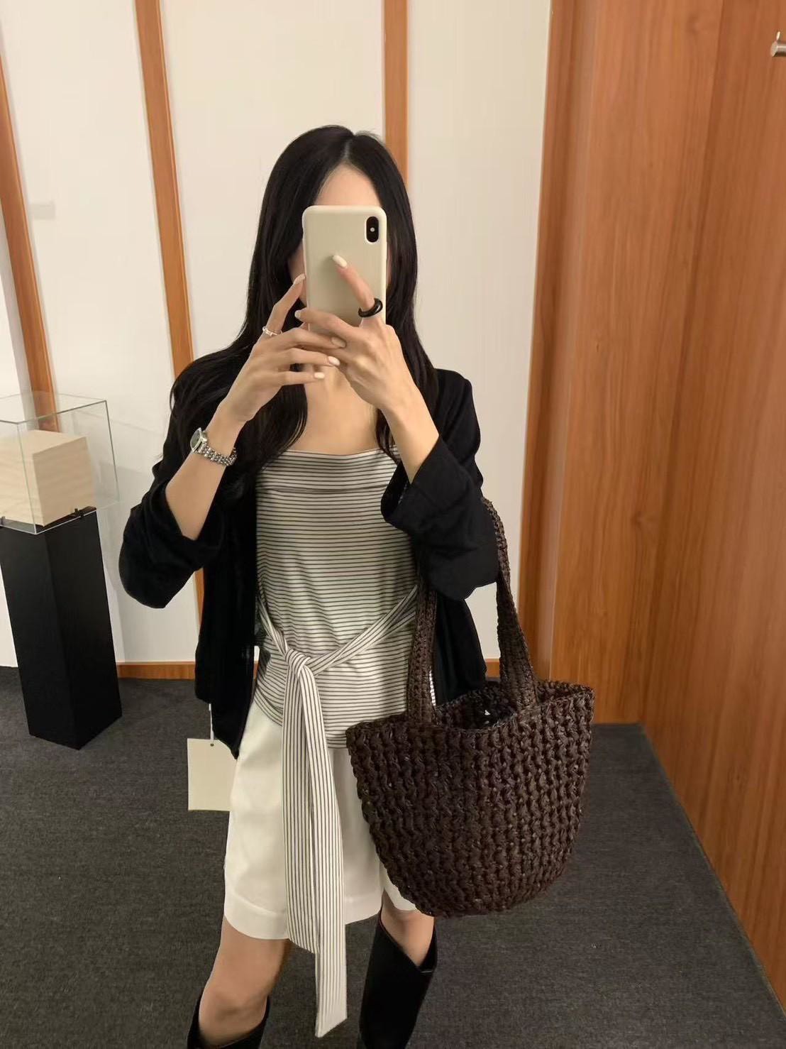 綁帶造型吊帶+外套兩件套