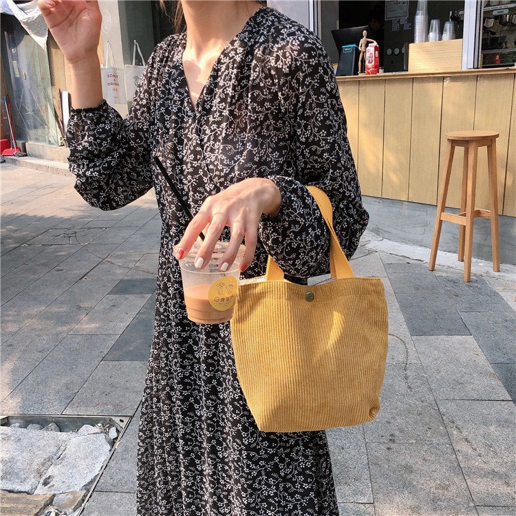 『買一送一』燈芯絨手提包・日常外出小包
