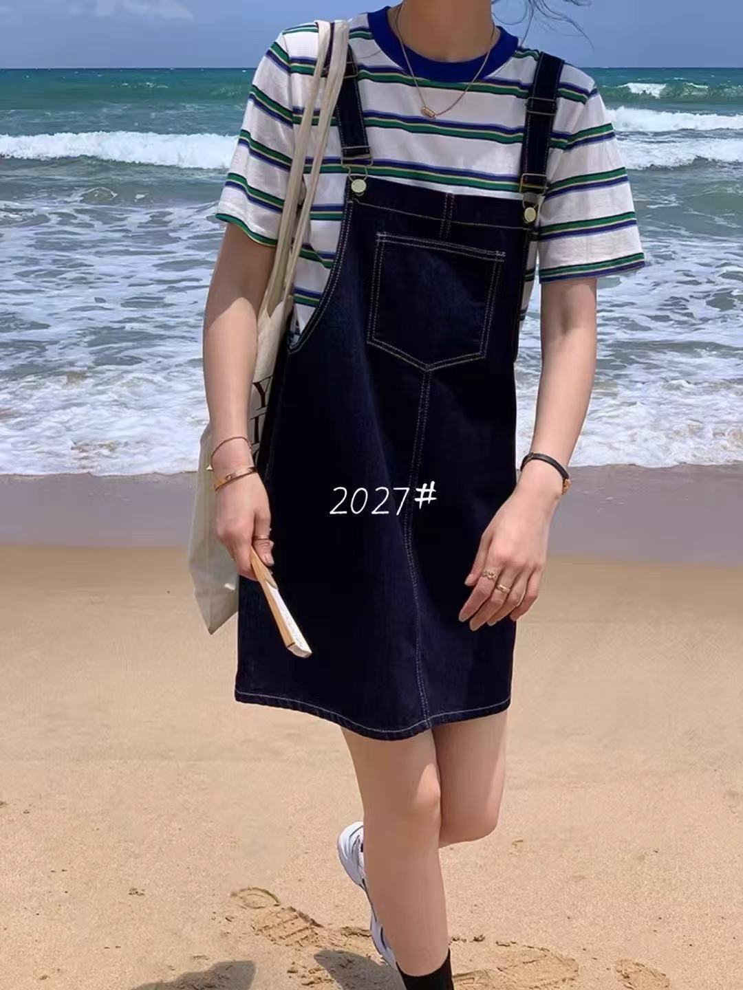 牛仔吊帶裙連身裙