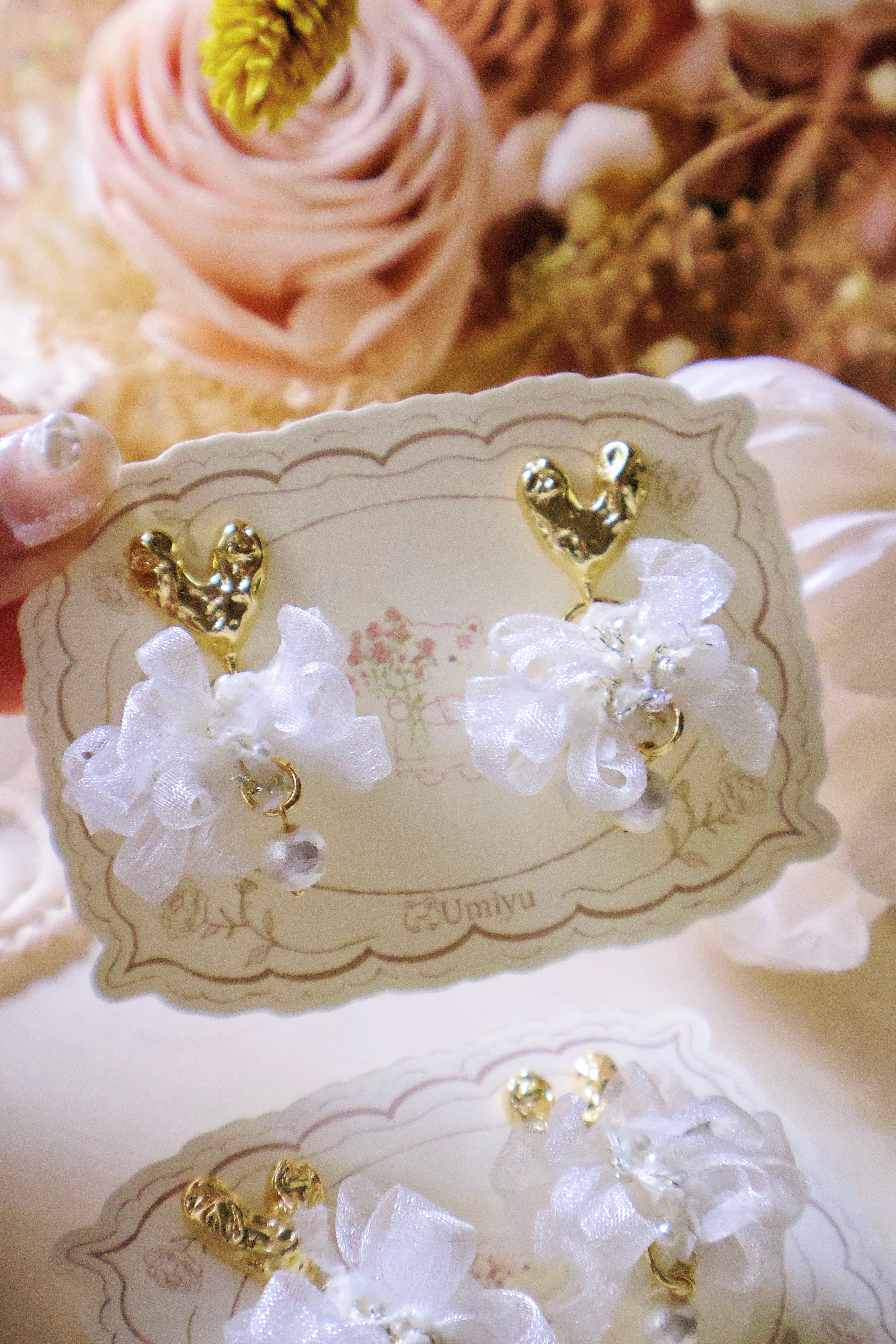 《白紗心語耳環》