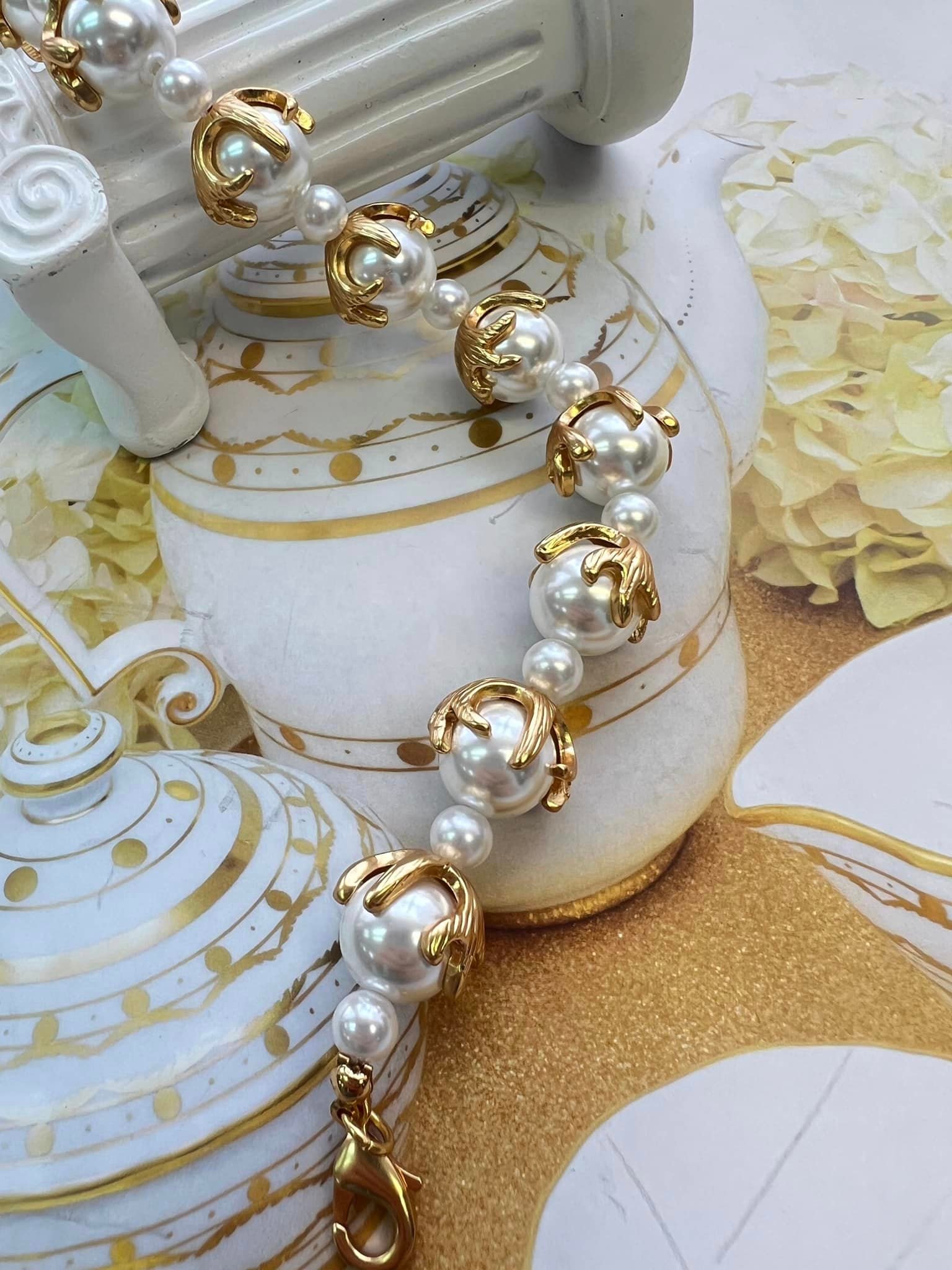 優雅珍珠串手鍊