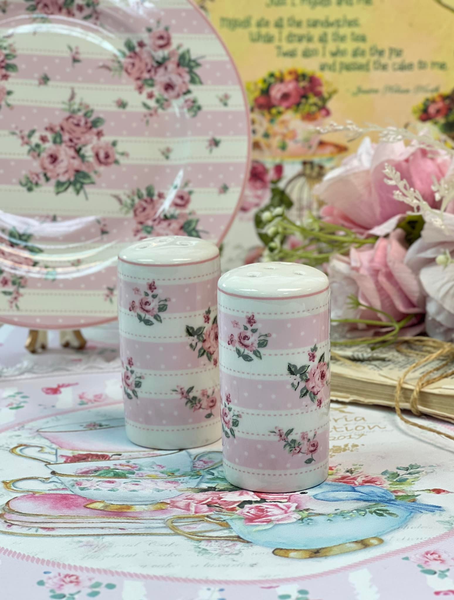 Isabelle Rose玫瑰韻致系列-條紋粉胡椒罐