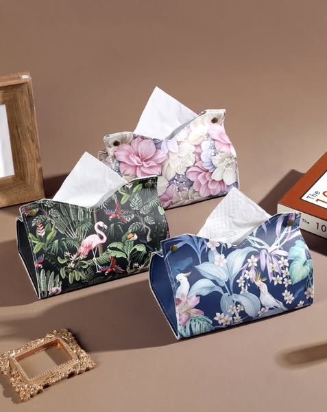 油畫皮革面紙盒