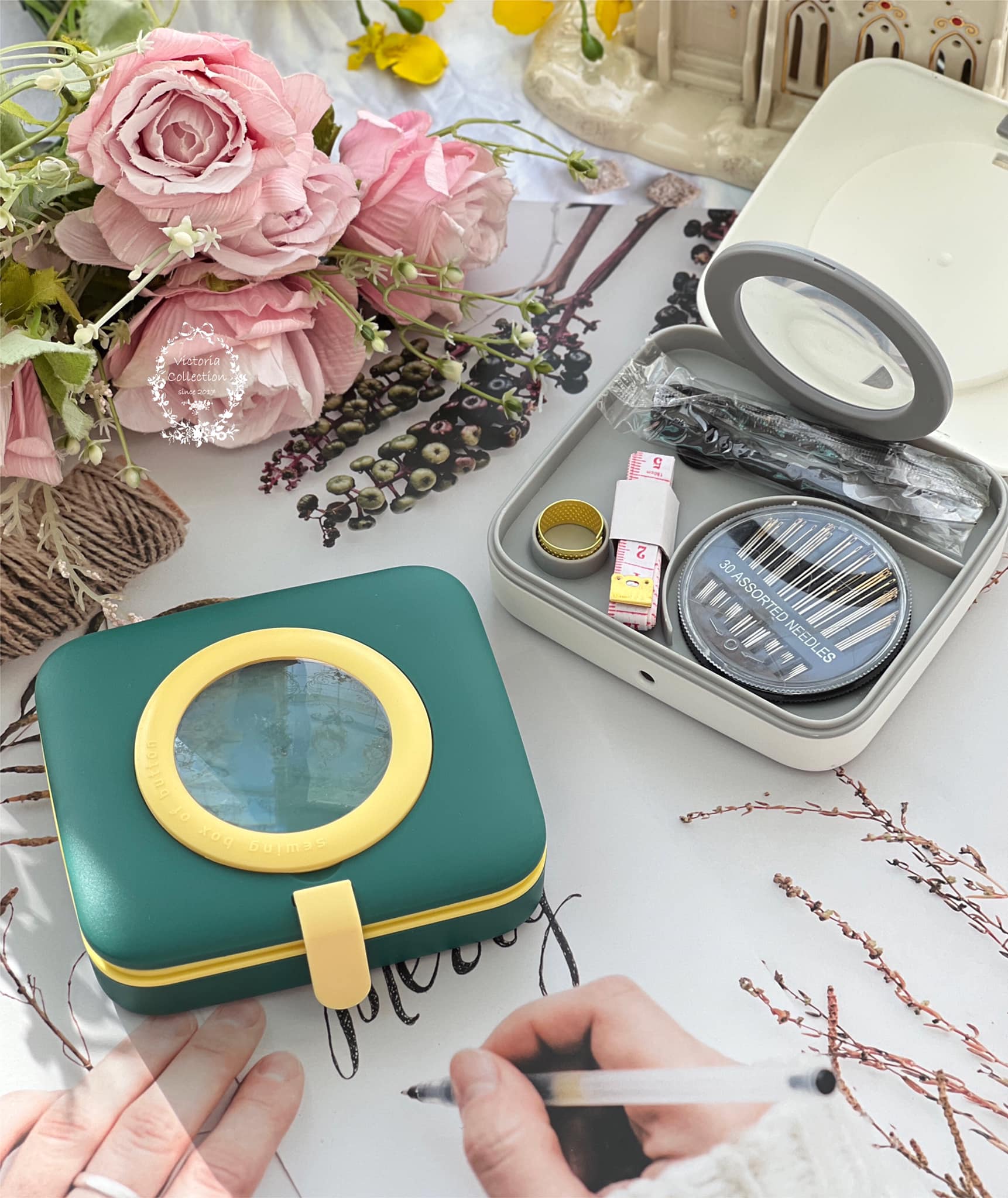 可攜帶放大鏡針線收納盒
