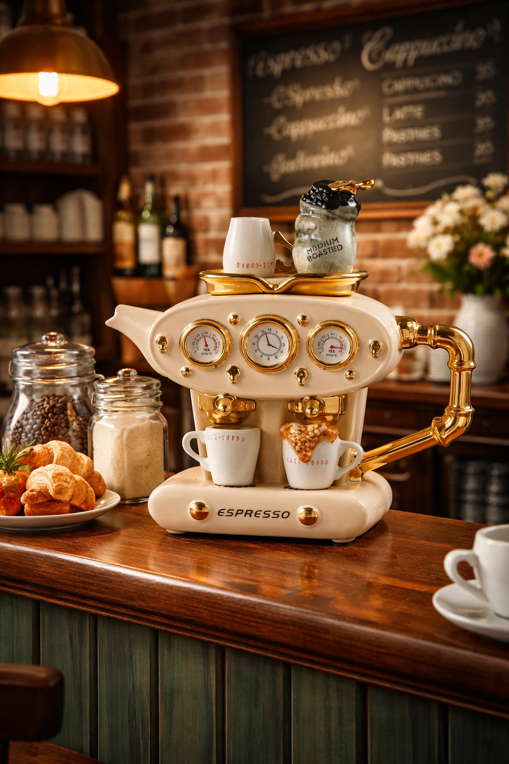 英國造型壺-白色雙杯濃縮咖啡(大)Double Espresso