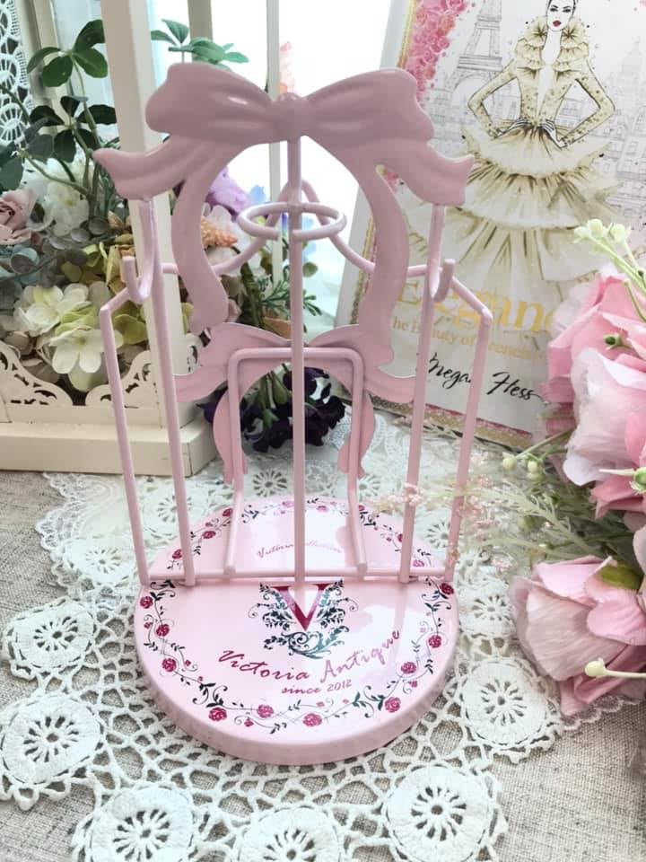 粉色蝴蝶結杯架