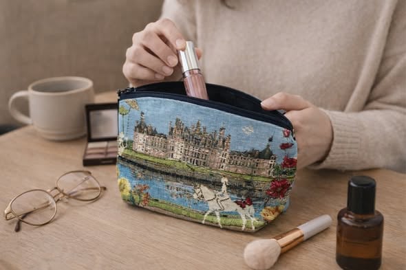 歐洲ADL刺繡大化妝包/收納包-香波爾堡