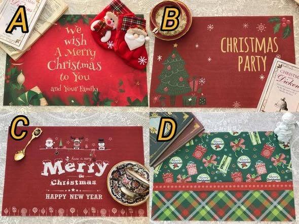 聖誕風印花餐墊/桌墊