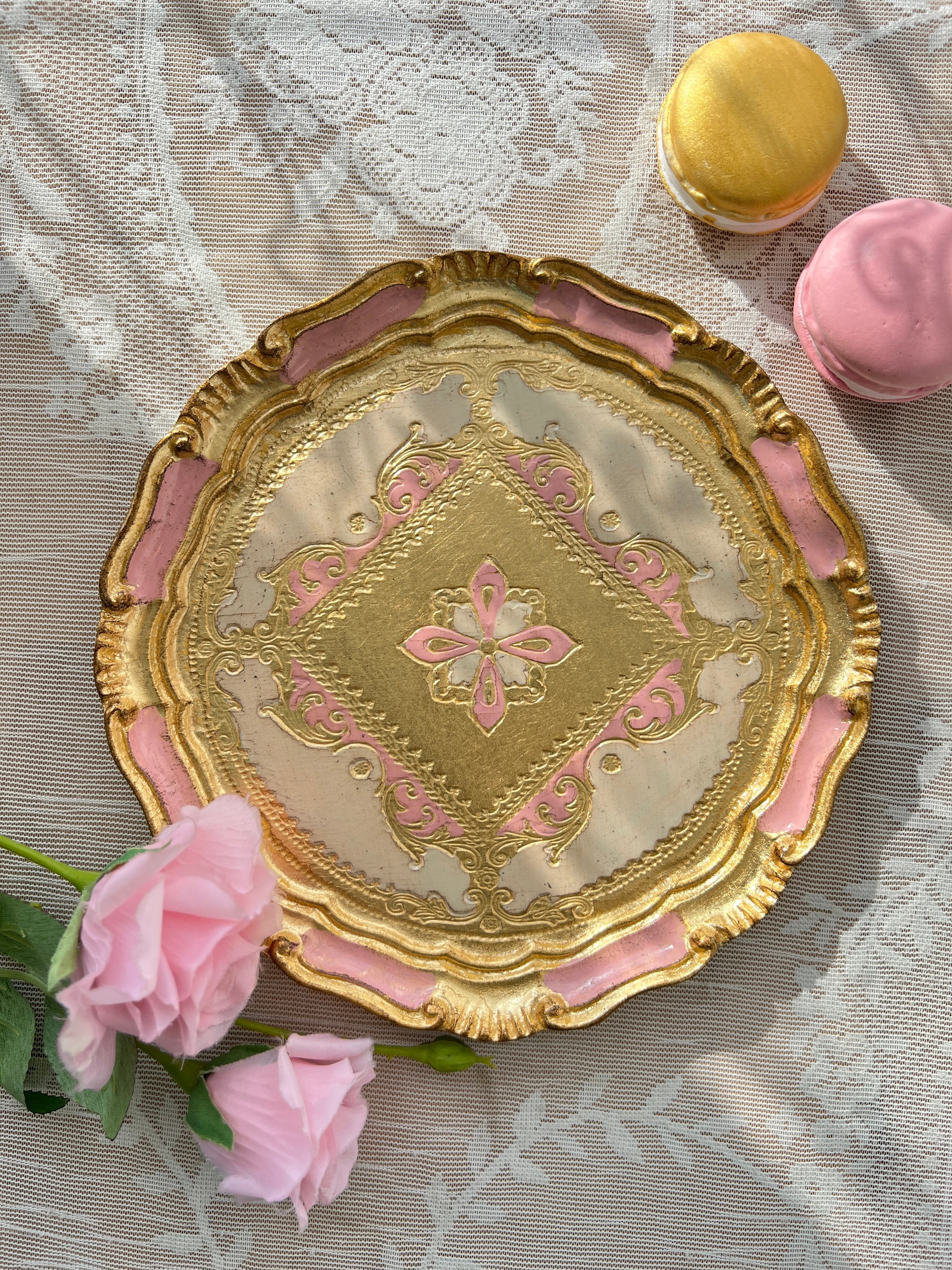 義大利佛羅倫斯手工圖騰小茶盤