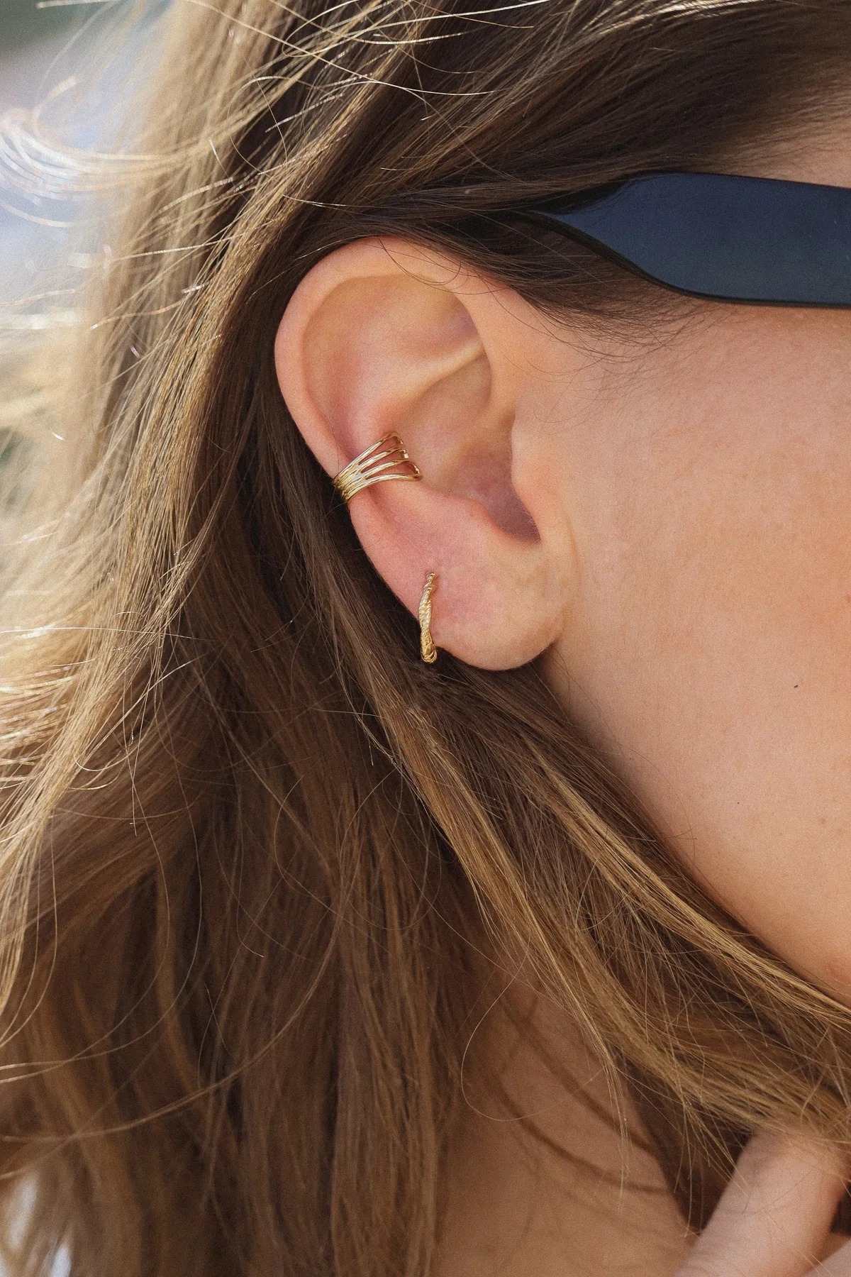 法式扭結迷你耳環｜單只